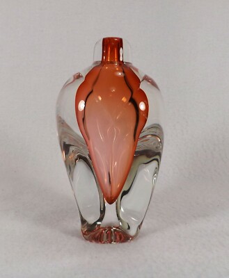 Art Glass Perfume Bottle Jonathan Winfisky Dated 2006 Overlay PINK