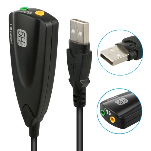USB 2.0 Externe 7.1 Kanal Soundkarte 3.5mm Stereo Kopfhörer Adapter Laptop PC - Afbeelding 7 van 12