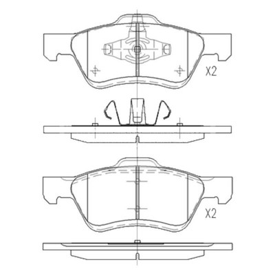 Front brake pads to fit Ford Maverick 2001-2004