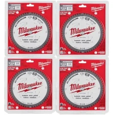 4 MILWAUKEE 7-1/4 ALUMINUM METAL CUTTING CIRCULAR SAW BLADES 56T 48-40-4335