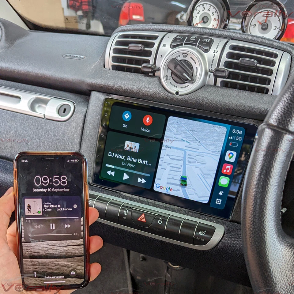 For Smart Fortwo 451 Apple CarPlay Android13 Car Stereo Radio Screen GPS WiFi BT - Image 3 of 4