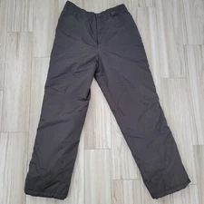 Polar Edge Ski Pants Mens Large 34x31 Black Nylon Full Side Zip Leg