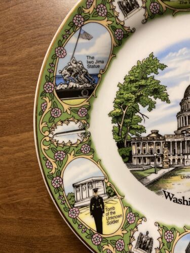 Vintage Washington D.C. Lincoln Jefferson Vietnam War Memorial Iwo Jima Plate T7 - Imagen 4 de 12