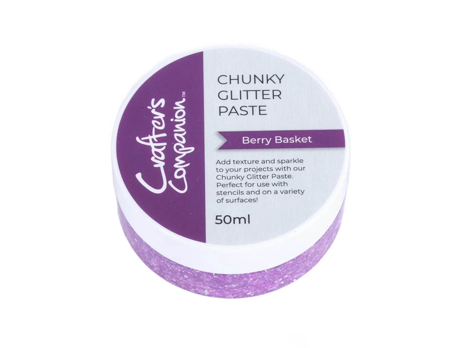 Crafter's Companion Chunky Glitter Paste 50ml - Berry Basket
