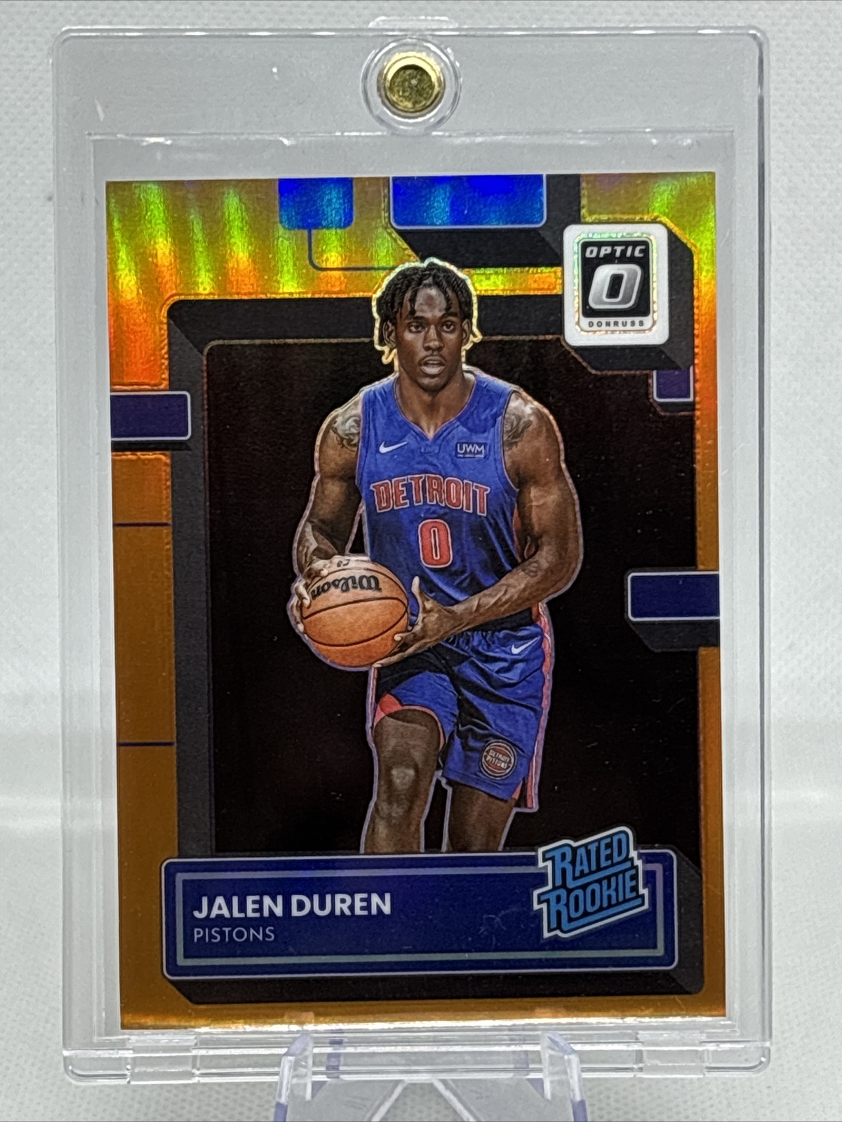 2022-23 Donruss Optic #227 Jalen Duren /199 Orange Prizm Rated Rookie NM+