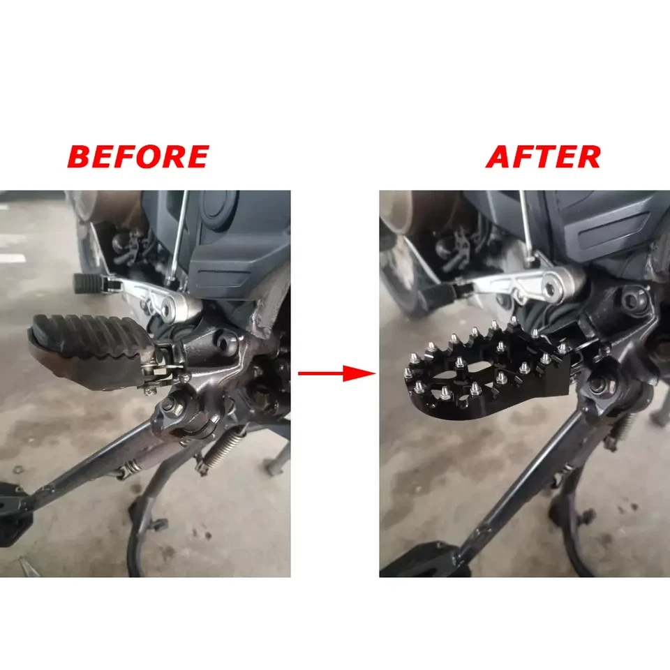 Black Foot Pegs Foot Pedals For Kawasaki KX250 250F 250X 450 450X 450F KLX450R Foto 2 de 4