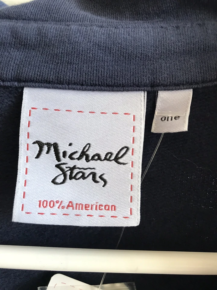 Michael Stars Nocturnal Navy Blue Fleece Pea coat Coat retail NWT $175 Size 1 - Изображение 4 из 4