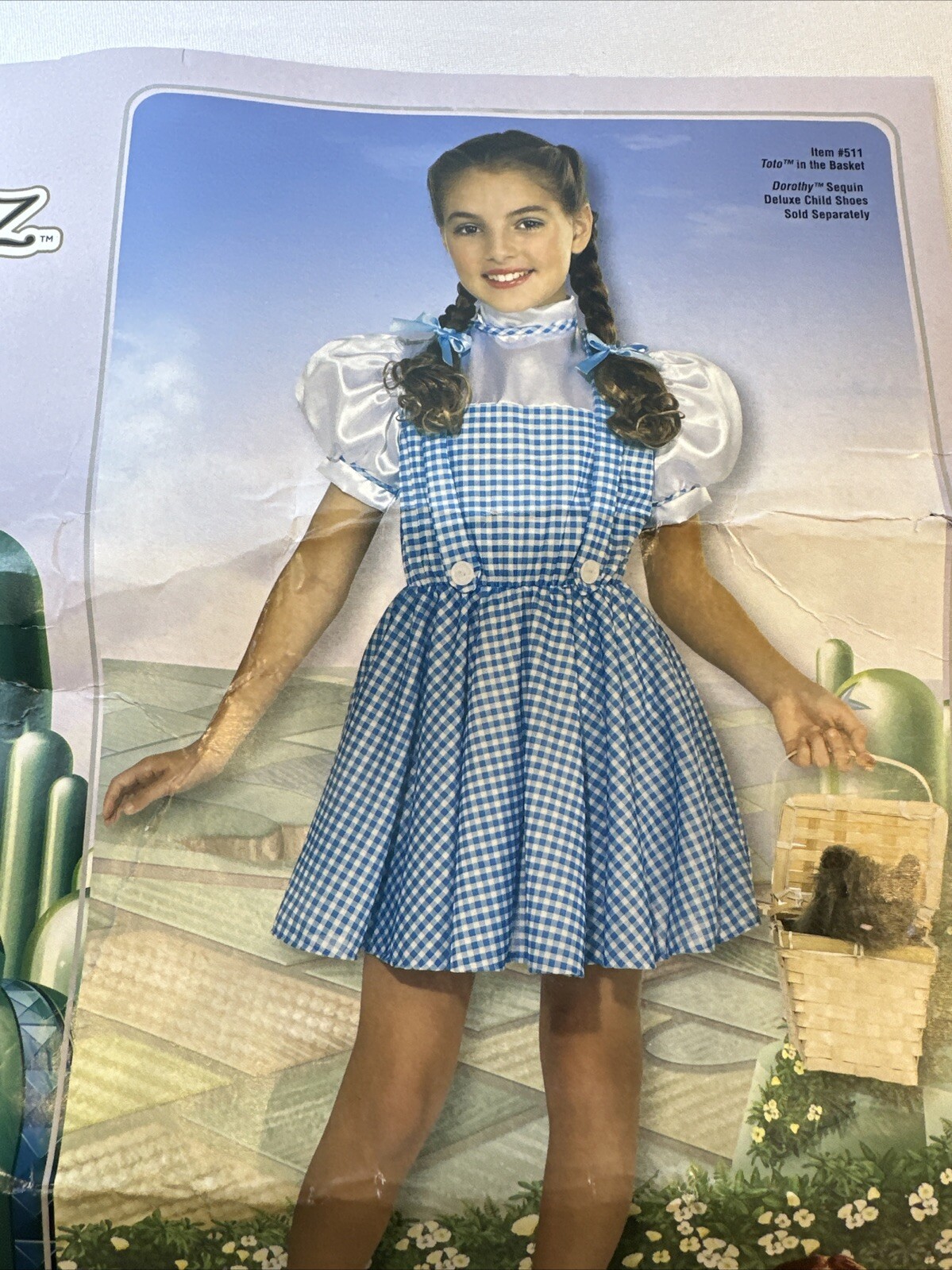 Rubie's Wizard Of Oz Dorothy Costume - Large, 75th Anniversary Blue Gingham Dress & Blouse - View #13