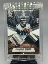 Donruss Optic X Factor Carson Wentz Jersey Fusion Die Cut double Patch 25/25