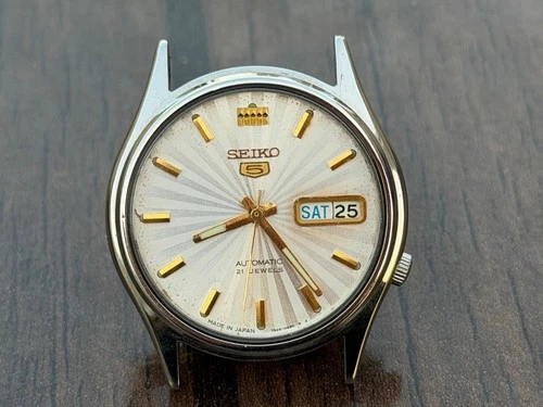 Vintage Seiko 5 Automatic 21 Jewels Mens Sunburst Dial 7S26 Spares/Repair(64)