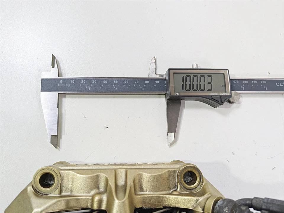 2008 Aprilia RSVR 1000 Factory Front Brembo Brake Caliper Golden 100mm AP8133590 - Image 3 of 4