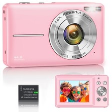 Digital Camera 1080P 44MP Vlogging Camera for Kids Teens, FHD Compact Portabl...