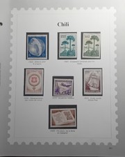 CHILI   Collection sur feuilles d'album - 7 Timbres Neuf !!!