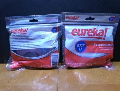 RARE HARD TO FIND EXTINCT EUREKA VACUUM BELTS 2 PACK = 4 EXT U SEE BAG FOR MODEL