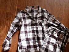 Wondershop Black White Buffalo Plaid Pajamas 2 pc button Front med target