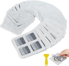 80PCS 4"x4" Disposable Hair Drain Stickers, Anti-Blocking Filter Screen Self-Adh