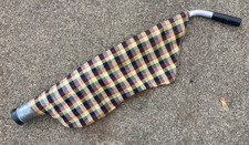 Vintage Stylish Plaid Aluminum Golf Ball Shag Bag Picker Upper Retriever