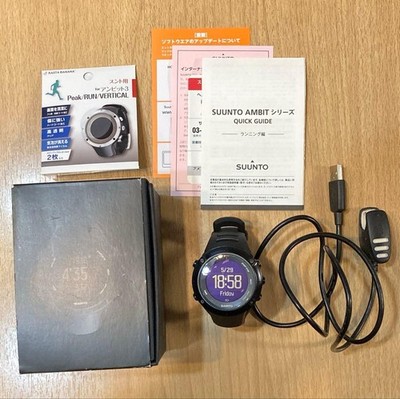 SUUNTO AMBIT3 PEAK Wristwatch Black with Screen Protectors Authentic