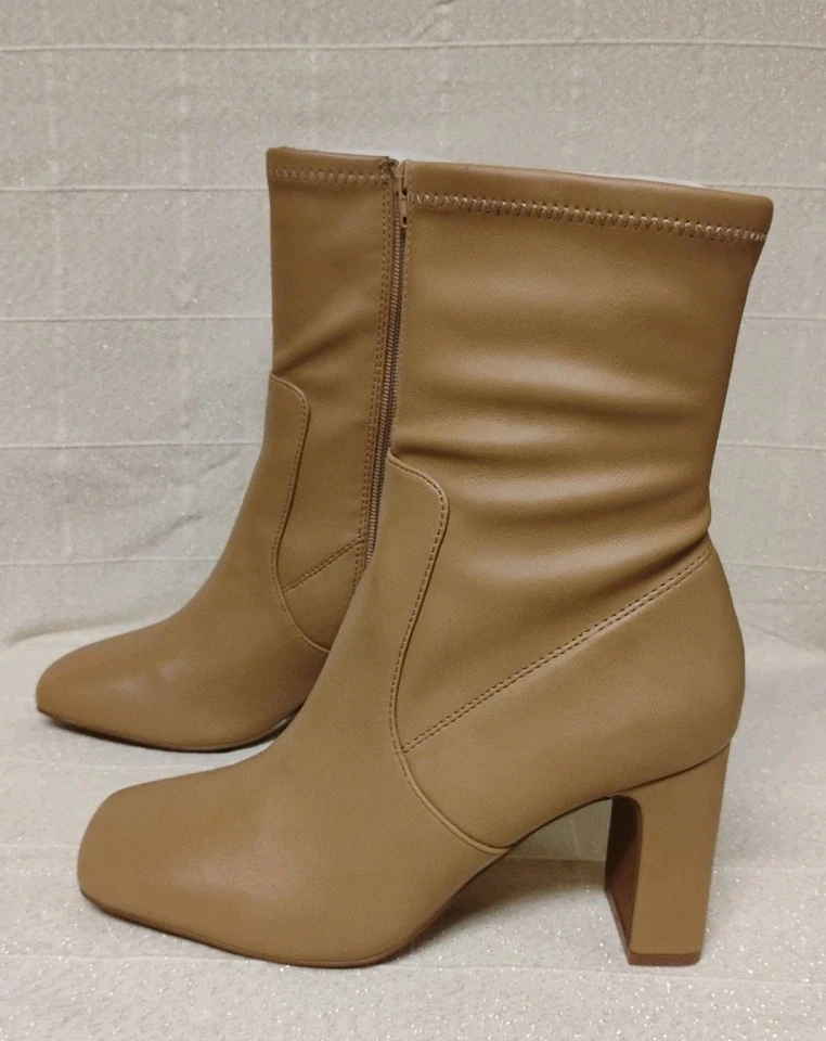 CALL IT SPRING Women's Mid Calf Boot TAMERA SIZE 10 B Tan Beige 100% VEGAN 100 - Image 4 of 4