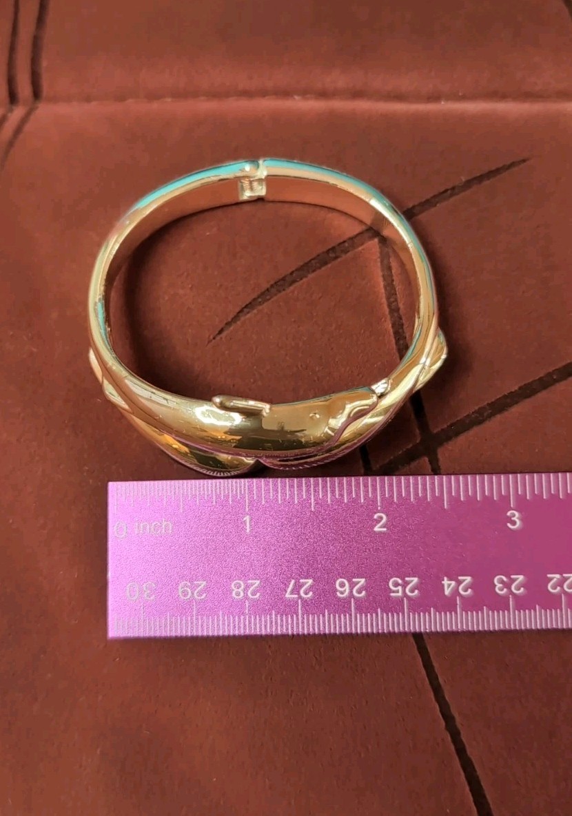 Three Dolphins Hinged Crossover Bangle Bracelet S… - image 7