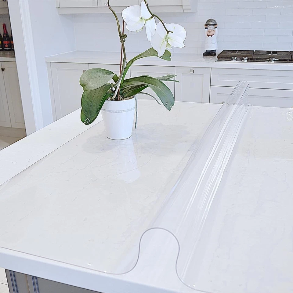 AirTech-UK Tablecloth Table Protector PVC 2mm Thick Clear Transparent Vinyl - Image 4 of 4