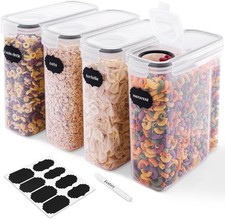  4 Pack Cereal Containers Storage (4L/135.2oz) - Airtight Food Storage Container