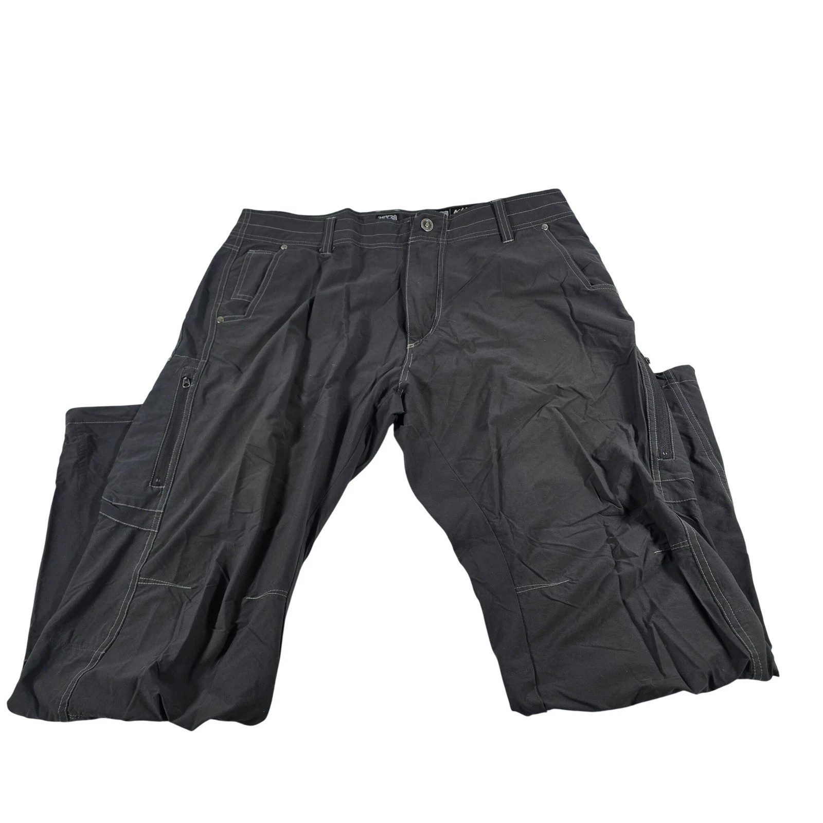 Kuhl Mens 36x30 Gray Nylon Spandex Hiking Cargo Pants RN108846