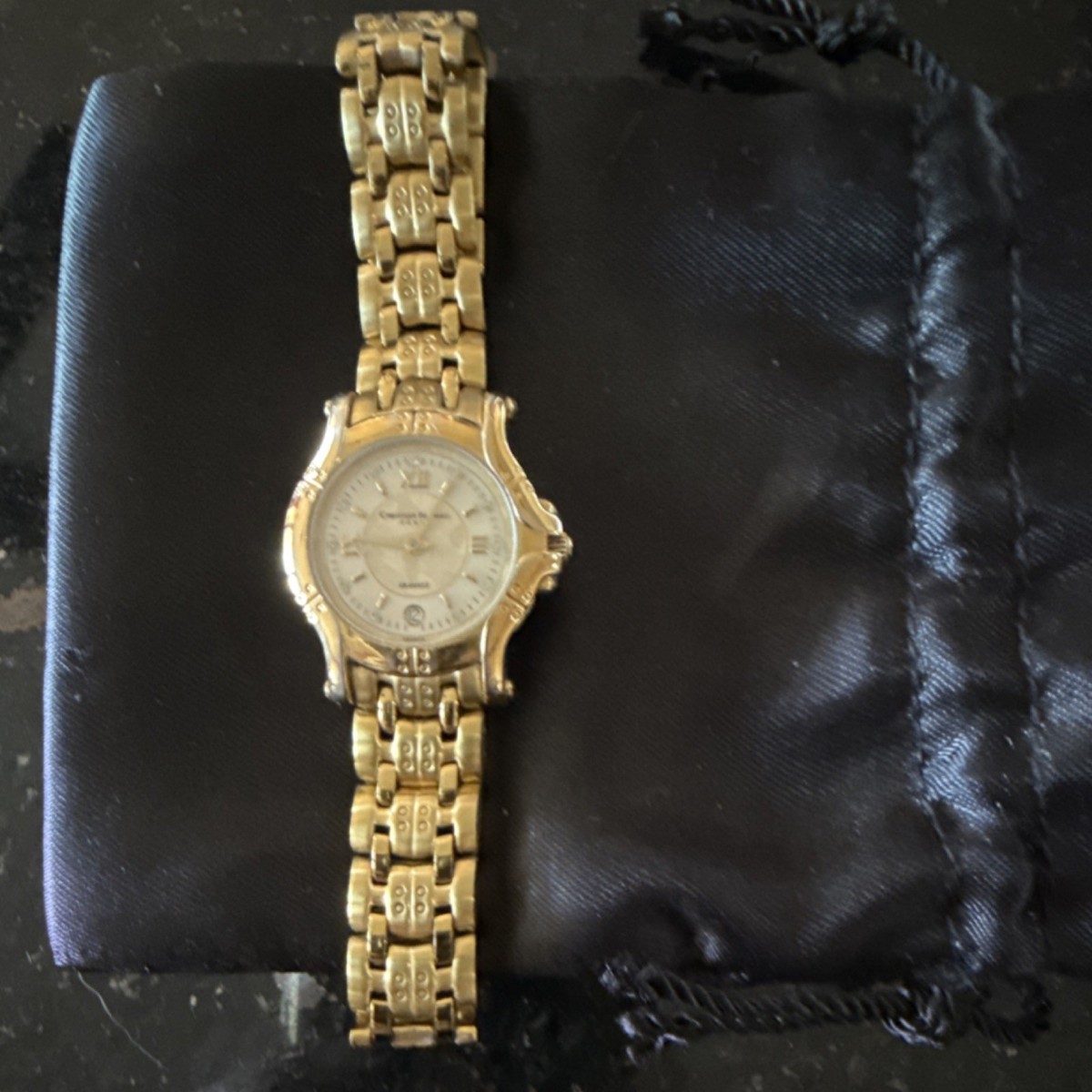 Christian Bernard Women's 18K Gold Plated Quartz Watch Sapphire