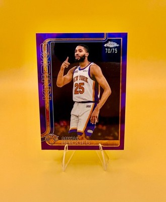 2025-26 Topps Chrome Update Sapphire- Mikal Bridges Purple Parallel 70/75