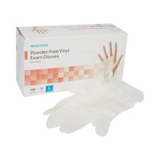 McKesson Vinyl Exam Glove Standard Cuff Length LARGE 150 per Box