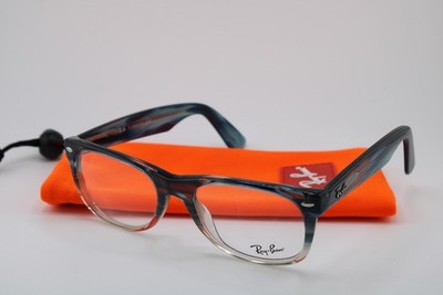 NEW RAY-BAN RB 5184 8146 CLEAR BLUE FADE HORN AUTHENTIC EYEGLASSES 52-18