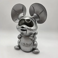 Vintage TEKNO Silver Robotic Electronic dA Mouse Manley Toy Quest READ