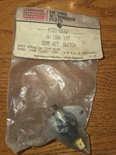 Carrier Bryant furnace limit switch HH18HA195 manual reset L195 NEW P331-2162