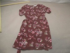 ASTR Size M Womens Multicolor Floral Belted Short Sleeve Zipper Casual Dress 188