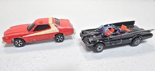 1976 Corgi Juniors Batmobile W/ Batman & Starsky And Hutch 1:64 Vintage Car Rare