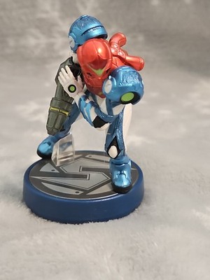 Nintendo Amiibo Samus Metroid Dread Series Blue White Figure Loose