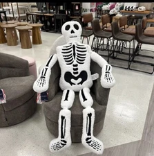 Storehouse Plush Skeleton Pillow 5 Foot Halloween Decor TikTok Viral HTF