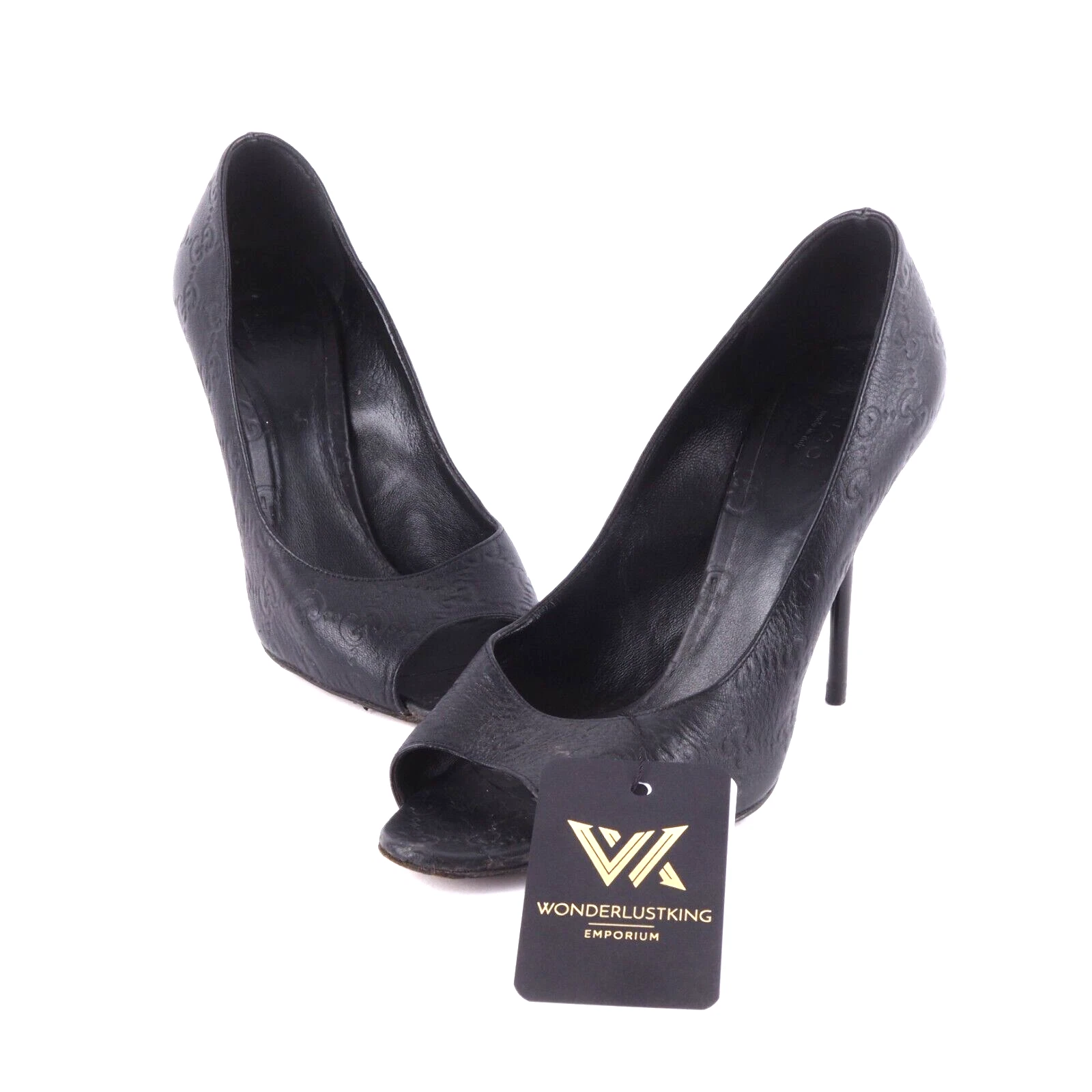 Escarpins en cuir GUCCI Guccisima 253308 designer de luxe taille 39,5 OP :