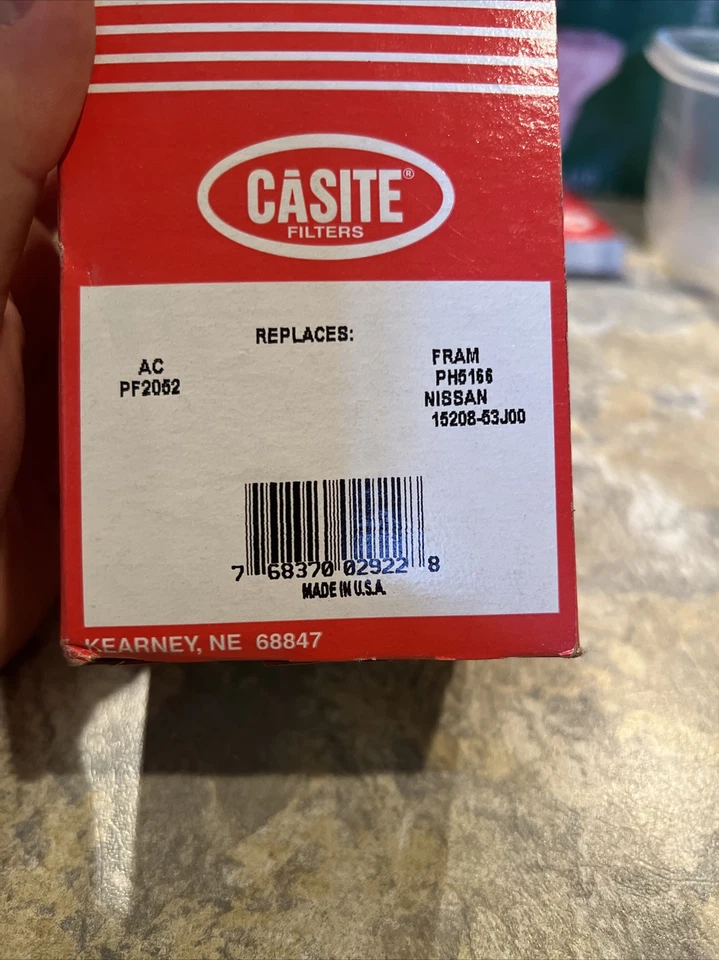 Filtro de aceite Hastings CF308/57145 para Chevy Geo Lexus Nissan Pontiac Scion Suzuki Foto 2 de 4
