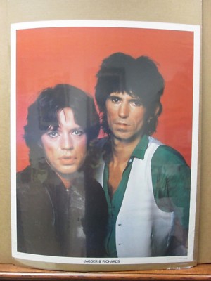 Vintage Poster Jagger & Richards The Rolling Stones English rock band Inv#352