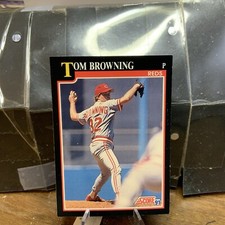 TOM BROWNING 1991 SCORE BASEBALL CARD # 229
