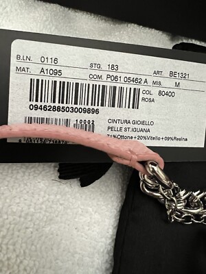 DOLCE & GABBANA Roses Crystal Leather Chain Belt for Dress  display picture 2