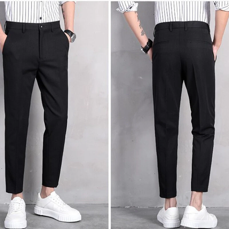 Buy Peter England Black Slim Fit Checks Trousers for Mens Online @ Tata CLiQ