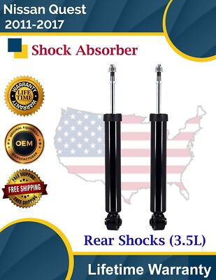 Premium Quality OE Rear Shocks for 2011-2017 Nissan Quest Lifetime Warranty