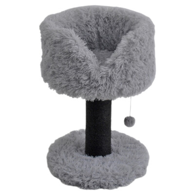 Duvo+ Kratzbaum Fanny grau 40x40x60 cm fr Katzen mit Spielball & Plsch |  eBay.de