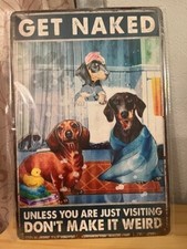 Dachshund Bathroom/Tub/Home Themed 12"x8" Tin Decor Sign NEW