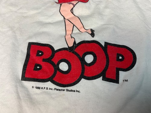 Betty Boop Vintage 1988 White T-shirt Front & Back Print Stedman Tag Adult Xl - Picture 3 of 10