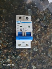 US Breaker 2-Pole Miniature Circuit Breaker, Din Rail Mountable, D Curve, 3 Amp.