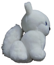 Vtg Neopets White Embroidered Doglefox Dog Fox Fluffy Tail Petpet 7" Plush EUC