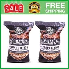 2 pack Pit Boss 100% All-Natural Hardwood Competition Blend BBQ Grilling Pellets
